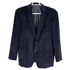 Calvin Klein Mens 46R Black Corduroy Blazer Sport Coat Double Vented Holiday
